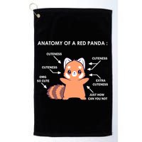 Anatomy Of A Red Panda Science Zoologist Red Panda Anatomy Gift Golf Towel