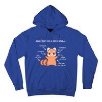 Anatomy Of A Red Panda Science Zoologist Red Panda Anatomy Gift Hoodie