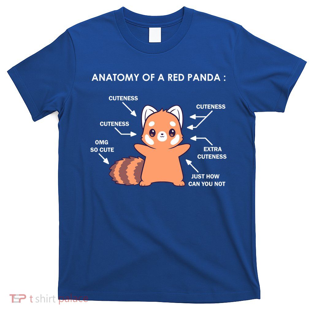 Anatomy Of A Red Panda Science Zoologist Red Panda Anatomy Gift T-Shirt