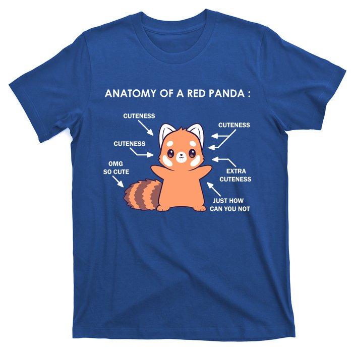 Anatomy Of A Red Panda Science Zoologist Red Panda Anatomy Gift T-Shirt