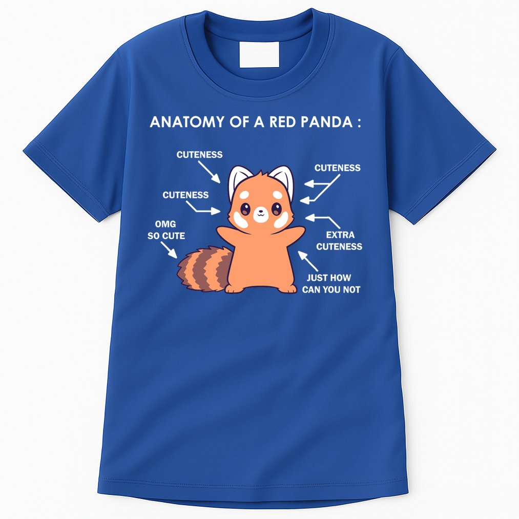 Anatomy Of A Red Panda Science Zoologist Red Panda Anatomy Gift Tall T-Shirt