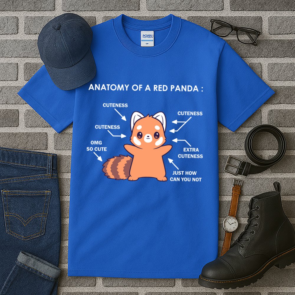 Anatomy Of A Red Panda Science Zoologist Red Panda Anatomy Gift Tall T-Shirt