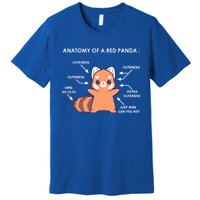 Anatomy Of A Red Panda Science Zoologist Red Panda Anatomy Gift Premium T-Shirt