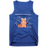 Anatomy Of A Red Panda Science Zoologist Red Panda Anatomy Gift Tank Top