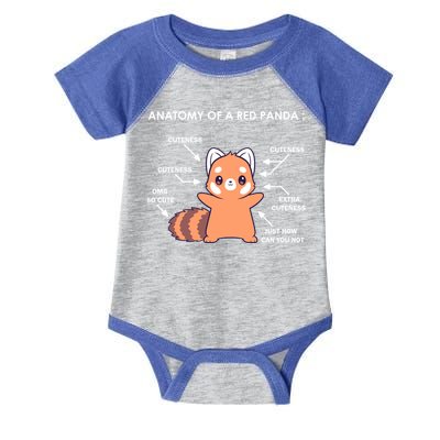 Anatomy Of A Red Panda Science Zoologist Red Panda Anatomy Gift Infant Baby Jersey Bodysuit