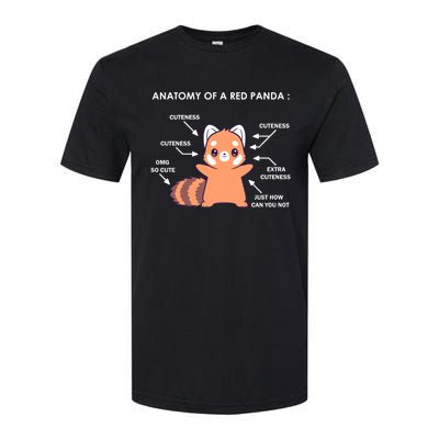 Anatomy Of A Red Panda Science Zoologist Red Panda Anatomy Gift Softstyle CVC T-Shirt