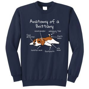 Anatomy Of A Brittany Spaniel Funny Dog Gift Sweatshirt