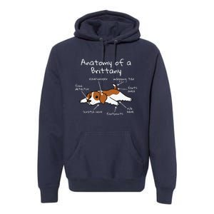 Anatomy Of A Brittany Spaniel Funny Dog Gift Premium Hoodie