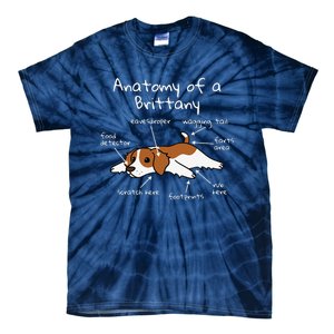 Anatomy Of A Brittany Spaniel Funny Dog Gift Tie-Dye T-Shirt