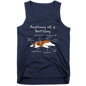 Anatomy Of A Brittany Spaniel Funny Dog Gift Tank Top