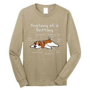 Anatomy Of A Brittany Spaniel Funny Dog Gift Long Sleeve Shirt