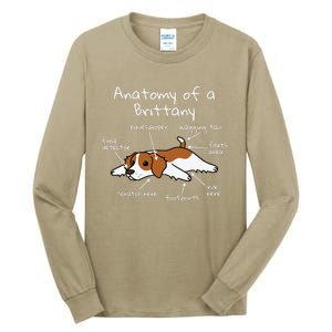 Anatomy Of A Brittany Spaniel Funny Dog Gift Tall Long Sleeve T-Shirt