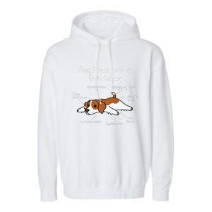 Anatomy Of A Brittany Spaniel Funny Dog Gift Garment-Dyed Fleece Hoodie