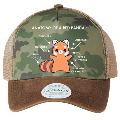 Anatomy Of A Red Panda Science Zoologist Red Panda Anatomy Legacy Tie Dye Trucker Hat