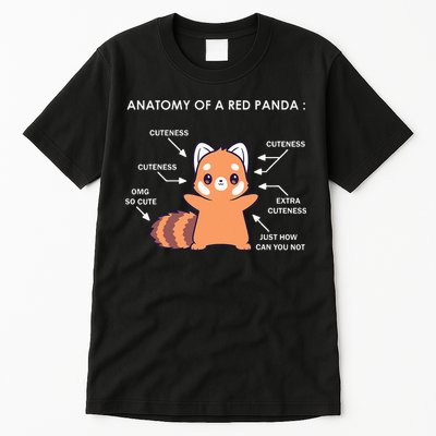 Anatomy Of A Red Panda Science Zoologist Red Panda Anatomy Tall T-Shirt