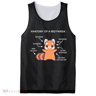 Anatomy Of A Red Panda Science Zoologist Red Panda Anatomy Mesh Reversible Basketball Jersey Tank