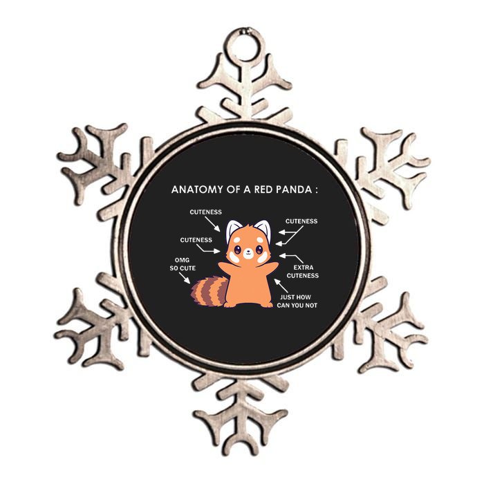 Anatomy Of A Red Panda Science Zoologist Red Panda Anatomy Metallic Star Ornament