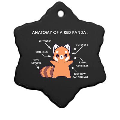 Anatomy Of A Red Panda Science Zoologist Red Panda Anatomy Ceramic Star Ornament