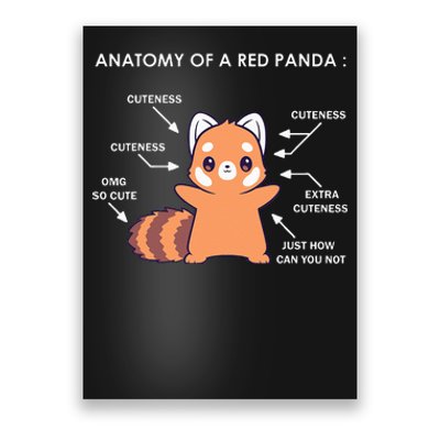 Anatomy Of A Red Panda Science Zoologist Red Panda Anatomy Poster