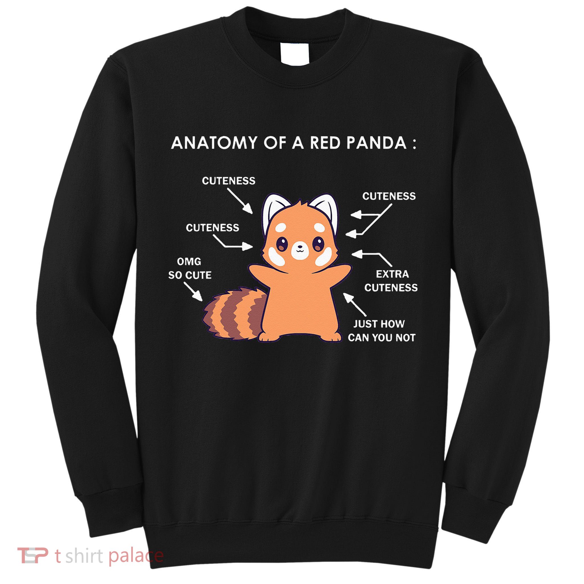Anatomy Of A Red Panda Science Zoologist Red Panda Anatomy Tall Sweatshirt