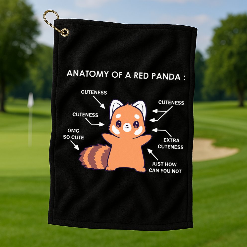Anatomy Of A Red Panda Science Zoologist Red Panda Anatomy Golf Towel