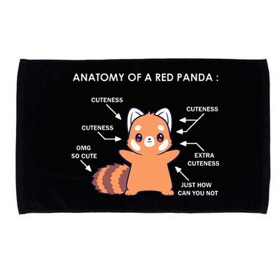 Anatomy Of A Red Panda Science Zoologist Red Panda Anatomy Microfiber Hand Towel