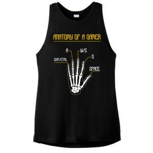 Anatomy Of A Gamer Video Game Pc Gaming Rpg Moba Streamer Funny Gift Ladies PosiCharge Tri-Blend Wicking Tank