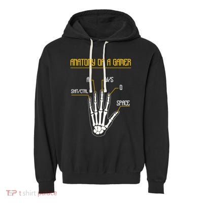 Anatomy Of A Gamer Video Game Pc Gaming Rpg Moba Streamer Funny Gift Garment-Dyed Fleece Hoodie