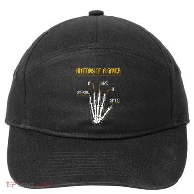 Anatomy Of A Gamer Video Game Pc Gaming Rpg Moba Streamer Funny Gift 7-Panel Snapback Hat