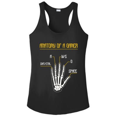 Anatomy Of A Gamer Video Game Pc Gaming Rpg Moba Streamer Funny Gift Ladies PosiCharge Competitor Racerback Tank