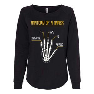 Anatomy Of A Gamer Video Game Pc Gaming Rpg Moba Streamer Funny Gift Womens California Wash Sweatshirt