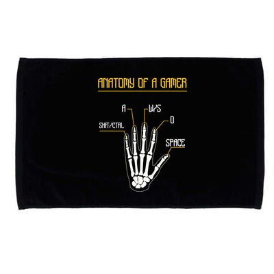 Anatomy Of A Gamer Video Game Pc Gaming Rpg Moba Streamer Funny Gift Microfiber Hand Towel