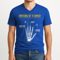Anatomy Of A Gamer Video Game Pc Gaming Rpg Moba Streamer Funny Gift V-Neck T-Shirt