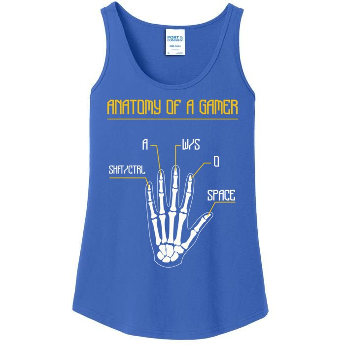 Anatomy Of A Gamer Video Game Pc Gaming Rpg Moba Streamer Funny Gift Ladies Essential Tank