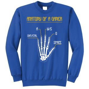 Anatomy Of A Gamer Video Game Pc Gaming Rpg Moba Streamer Funny Gift Tall Sweatshirt