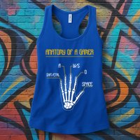 Anatomy Of A Gamer Video Game Pc Gaming Rpg Moba Streamer Funny Gift Womens Tank Top