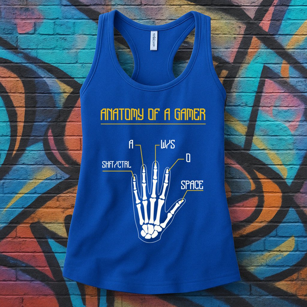 Anatomy Of A Gamer Video Game Pc Gaming Rpg Moba Streamer Funny Gift Womens Tank Top