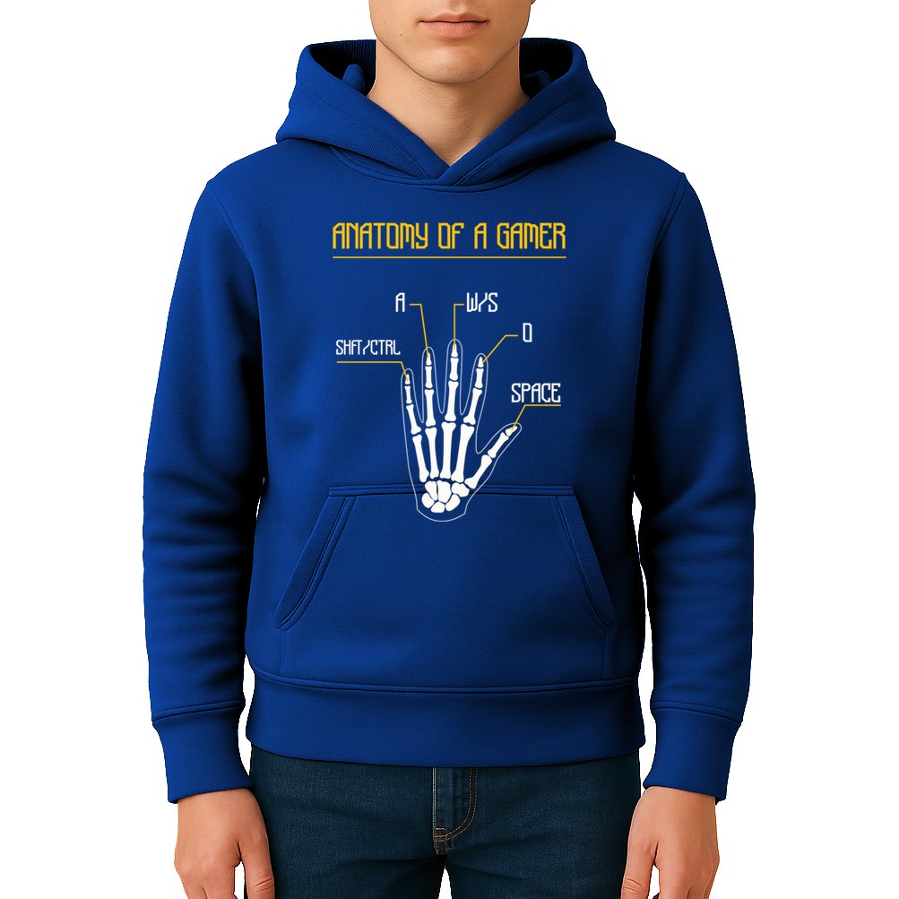 Anatomy Of A Gamer Video Game Pc Gaming Rpg Moba Streamer Funny Gift Kids Hoodie