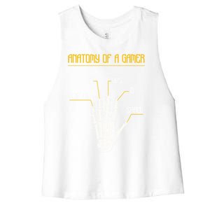 Anatomy Of A Gamer Video Game Pc Gaming Rpg Moba Streamer Funny Gift Women's Racerback Cropped Tank