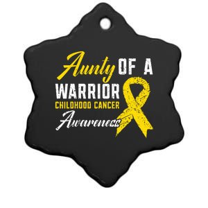 Aunty Of A Warrior Hood Cancer Awareness Gift Ceramic Star Ornament