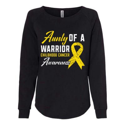 Aunty Of A Warrior Hood Cancer Awareness Gift Womens California Wash Sweatshirt