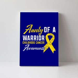 Aunty Of A Warrior Hood Cancer Awareness Gift Canvas