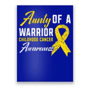 Aunty Of A Warrior Hood Cancer Awareness Gift Poster