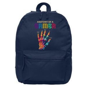 Anatomy Of A Gamer Skeleton Hand Funny 16 in Basic Backpack