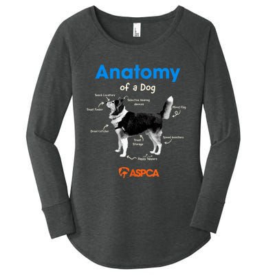 Anatomy Of A Dog Women's Perfect Tri Tunic Long Sleeve Shirt