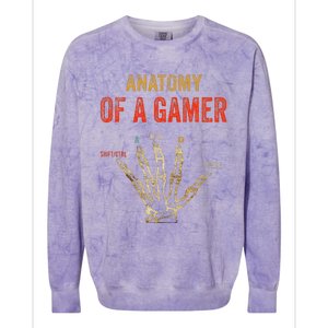 Anatomy of a Gamer Hand funny gaming Colorblast Crewneck Sweatshirt