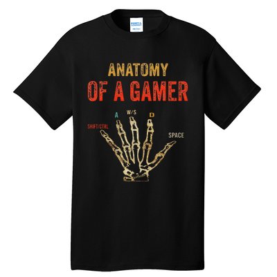 Anatomy of a Gamer Hand funny gaming Tall T-Shirt