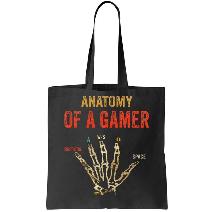 Anatomy of a Gamer Hand funny gaming Tote Bag