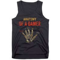 Anatomy of a Gamer Hand funny gaming Tank Top