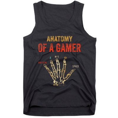 Anatomy of a Gamer Hand funny gaming Tank Top